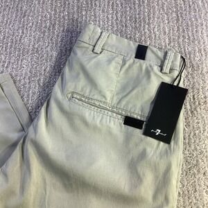 7 For All Mankind Mens Adrien Chino Pants Gentle Grey Slim Fit 31 x 29 NWT‎